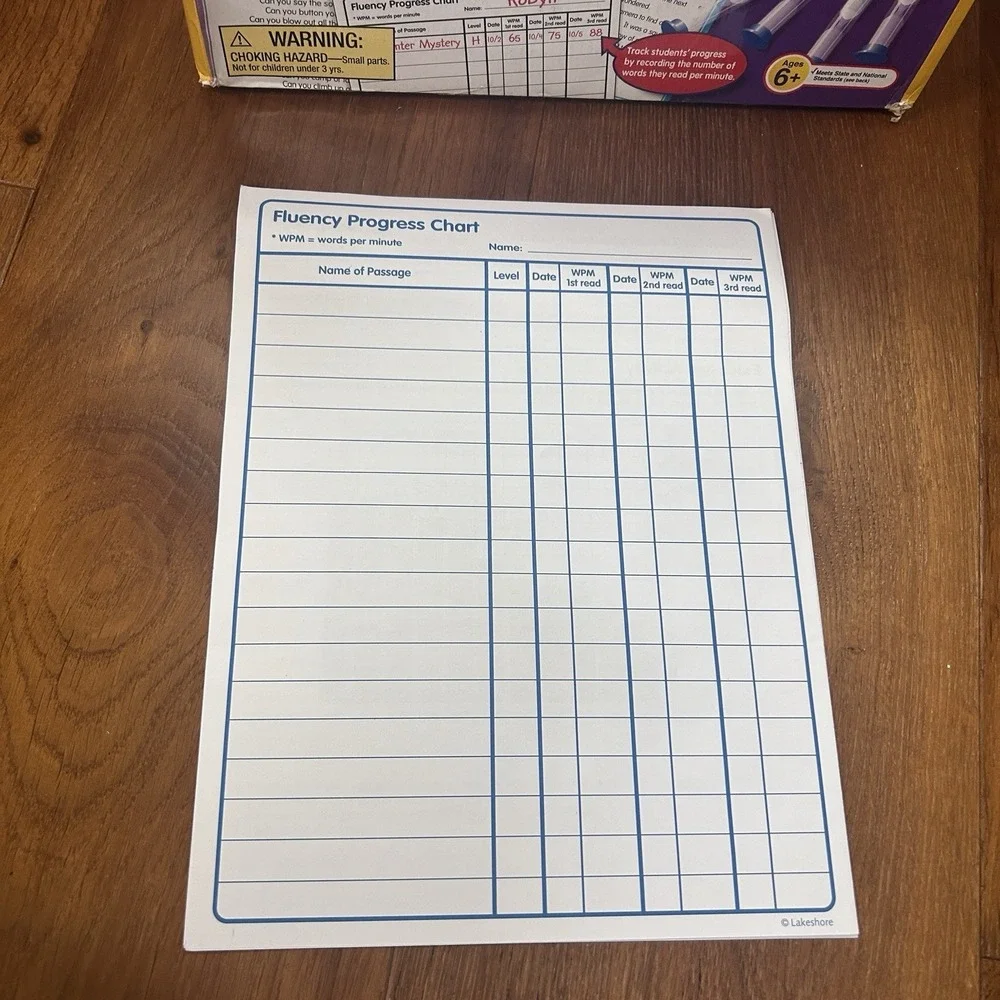 Lakeshore Building Fluency Card Bank Reading Grades 1-3 Tutor Homeschool Teach